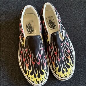 Vans Black and Red Sneakers